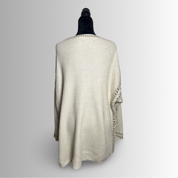 CAbi Slip Stitch Cream Women’s Oversized Knit Sweater, Cotton Blend, Size Small - Picture 7 of 11
